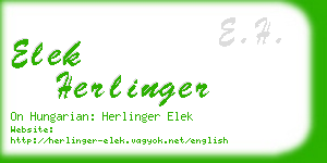 elek herlinger business card